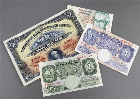 Album of bank notes including Peppiatt and OBrien white fivers
